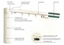 Somfy Glysto direct drive drapery track